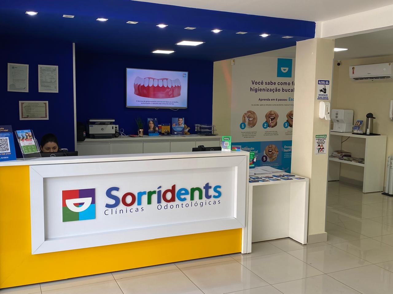 Recepção da clínica Sorridents em Campinas, Goiânia